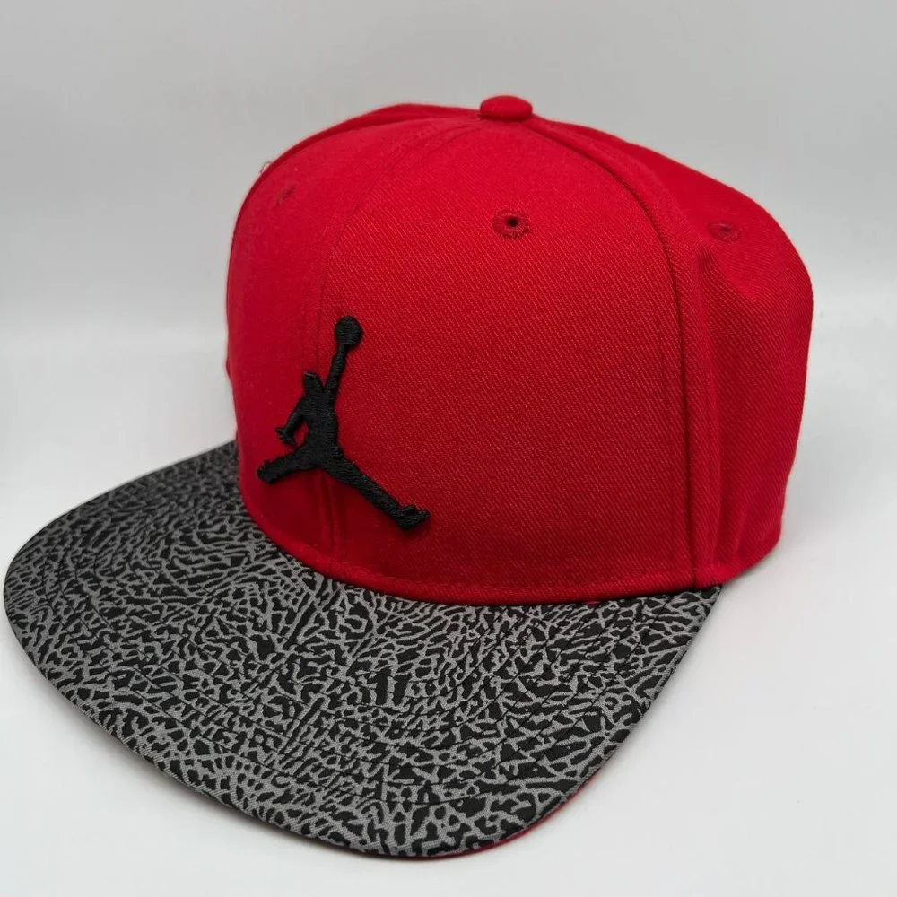 Air Jordan Red Black Jumpman Hat Snapback Cap Men Used‎